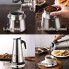 1-12Cups Stainless Steel Stovetop Moka Pot Portable Coffee Pot Fast Heating Extraction Italian Coffee Machine for Home Outdoor