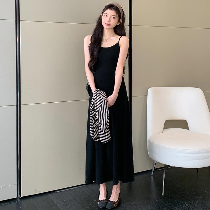 2026 Spring Korean Style Printed Loose Top & Comfortable Camisole Dress Set Medium