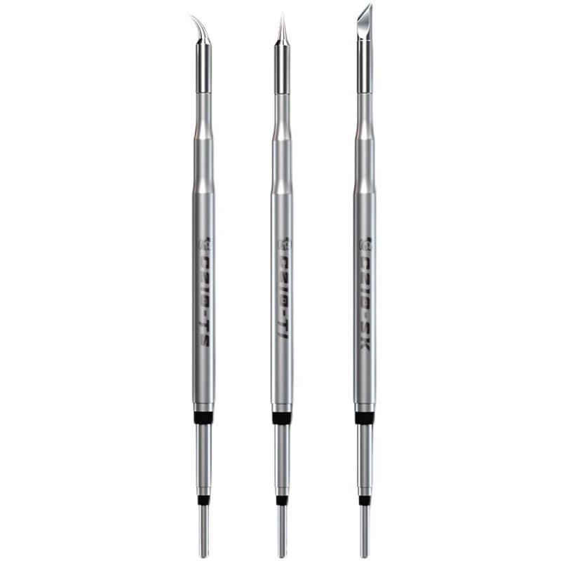 Repairman 210 Soldering Iron Tip - Universal Domestic Head for Sugon T26, C210 Heating Core, Straight Point & Bent Blade.