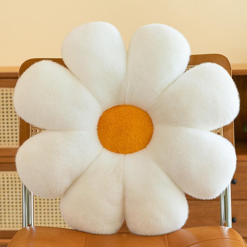 

Плюшевая подушка «Подсолнух» - Идеально подходит для дивана, эркерного окна, спальни или спинки офисного кресла 40cm（0.28kg） белый