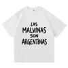 Le Malvinas Sono Argentine Orgoglio Argentino Stampa Lettere Maglietta Unisex Moda Casual Manica Corta Unisex Girocollo Cotone Top Largo