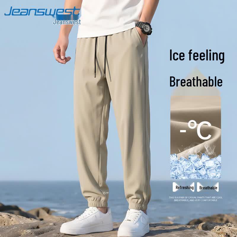 Jeanswest Men's Ice Silk Tapered Casual Pants