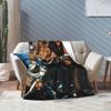 Johnny Hallyday 3d Blanket Flannel Printed Multifunction Super Warm Throw Blanket for Bed Office Rug Piece