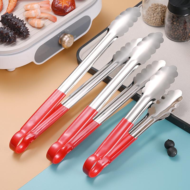9/12/14Inch Stainless Steel Food Clip Kitchen Restaurant Baking Bread Clip Multifunctional Barbecue Clip Steak Clip