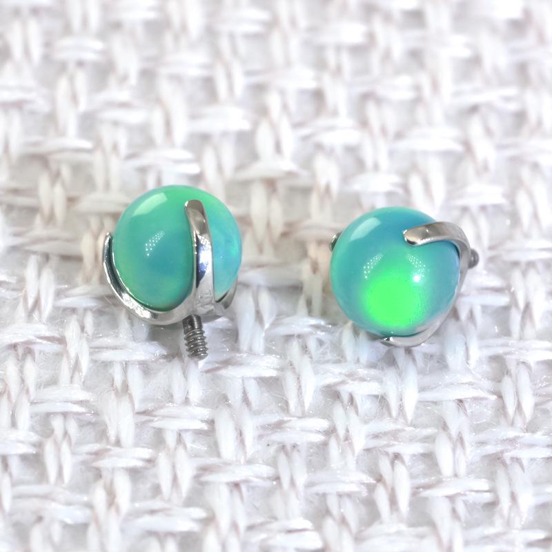 G23 Titanium Aurora Jelly Opal Stud for Ear, Lip, Tongue, and Cartilage Piercings
