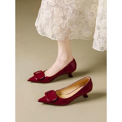 Niche Design Sense Mary Jane Single Shoes Women's Spring and Summer New Fashion Pointed Head Shallow Mouth Thin Heel Women's Single Shoes