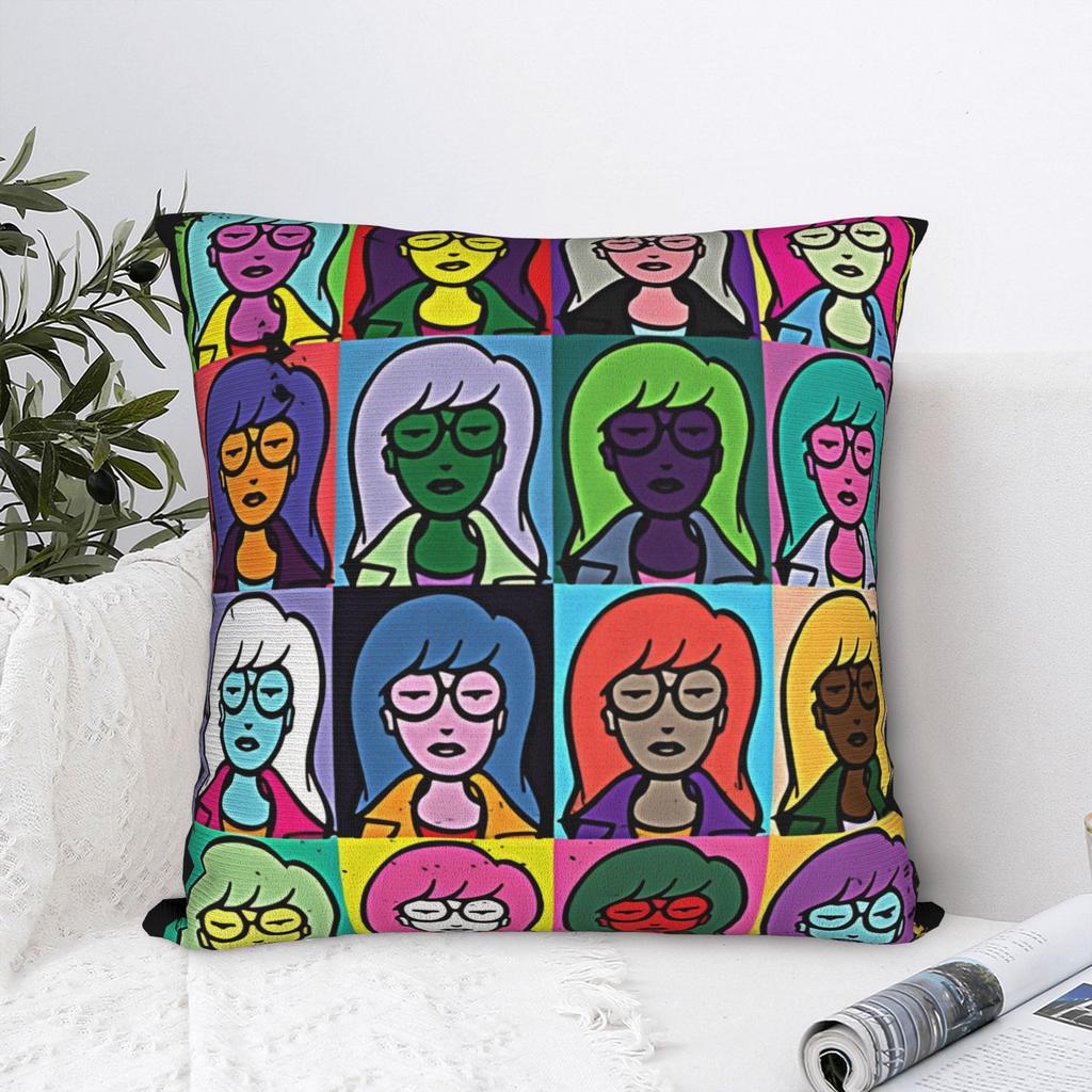 Darias Warhol Square Pillow Covers Polyester Home  Cushion Cover Cute Decor Throw Pillow Case 45*45