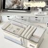 Schreibtisch-Aufbewahrungsbox Transparentes PET Schreibtisch-Schreibwaren Handkonto-Aufbewahrungsbox Große Kapazität Schublade Kosmetik-Organizer