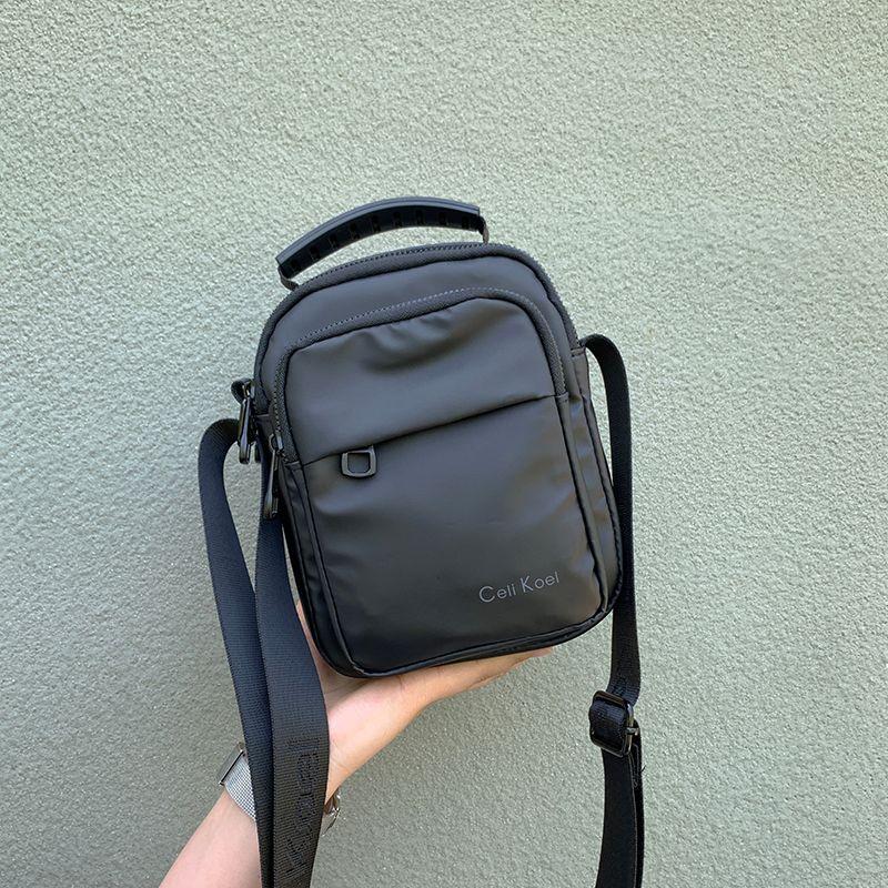 

CK Trendy One-Shoulder Crossbody Multi-Layer Casual Vertical Small Bag Gray