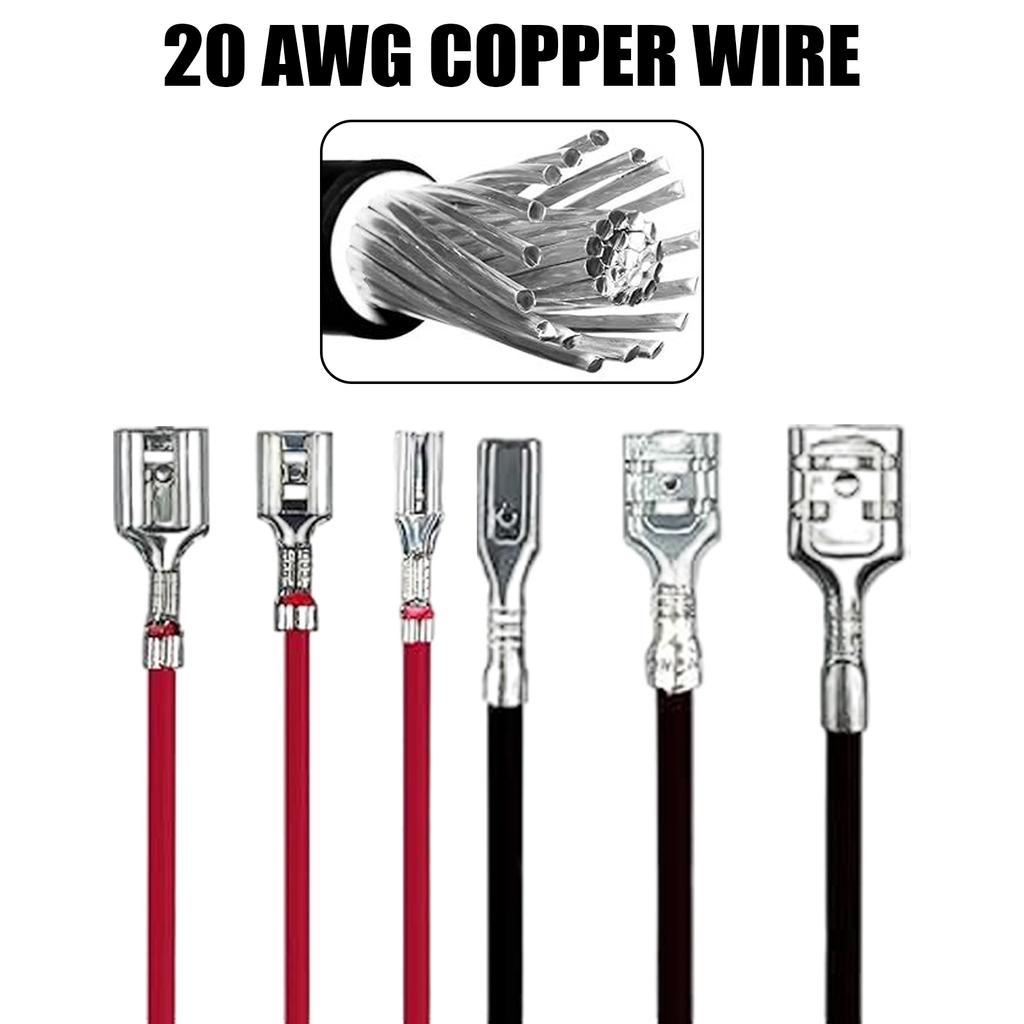 30Pcs 2.8/4.8/6.3mm Female Speaker Wire Connector with Insulating Sleeves Spade Crimp Terminal Quick Splice Connector