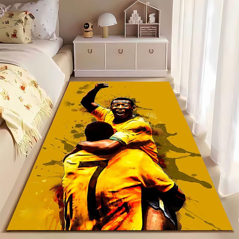 Soccer Celebration Graphic Carpet suitable as a non-slip mat for the living room or bedroom sofa