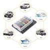 12‑Way Fuse Box Kit Blade Fuse Block Holder with LED Indicator for Car Truck Bus Marine Boat Yacht
