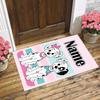 Personalized Name Dalmatian Pile Living Room Non-Slip Area Rug Soft Carpet for Bedroom Kids Playroom Sofa Office Home Decor Doormat