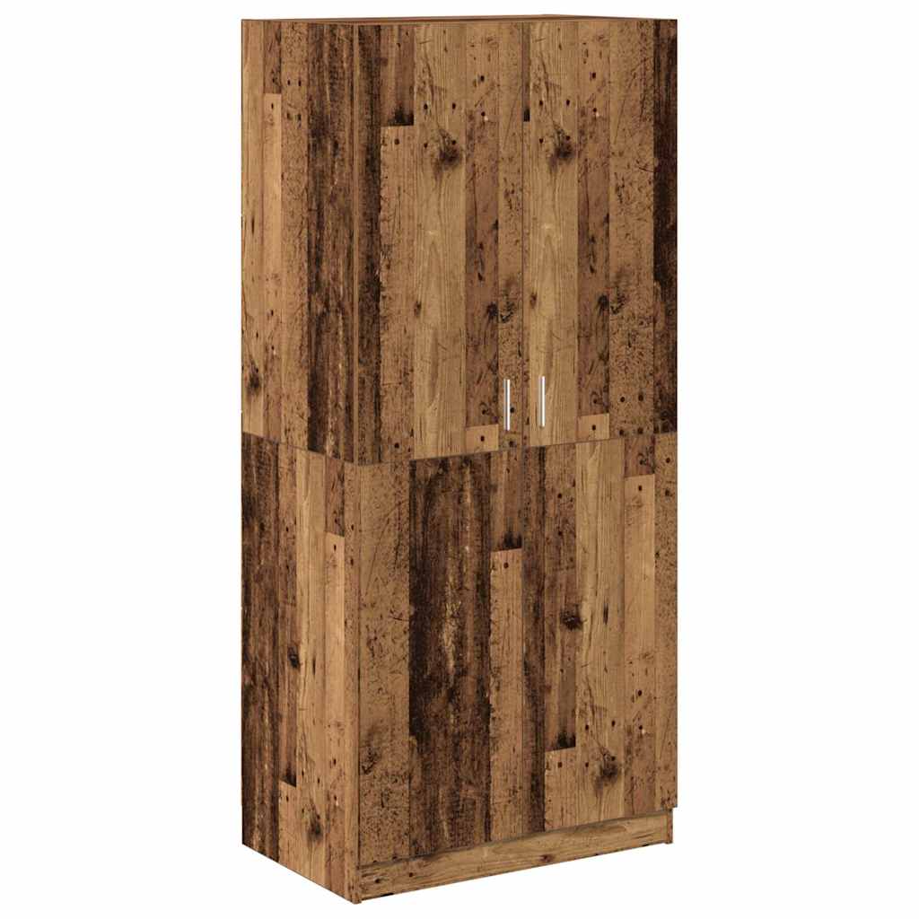 Vidaxl Armadio, Legno Vecchio, 90X52X200 Cm, Materiale Derivato dal Legno
