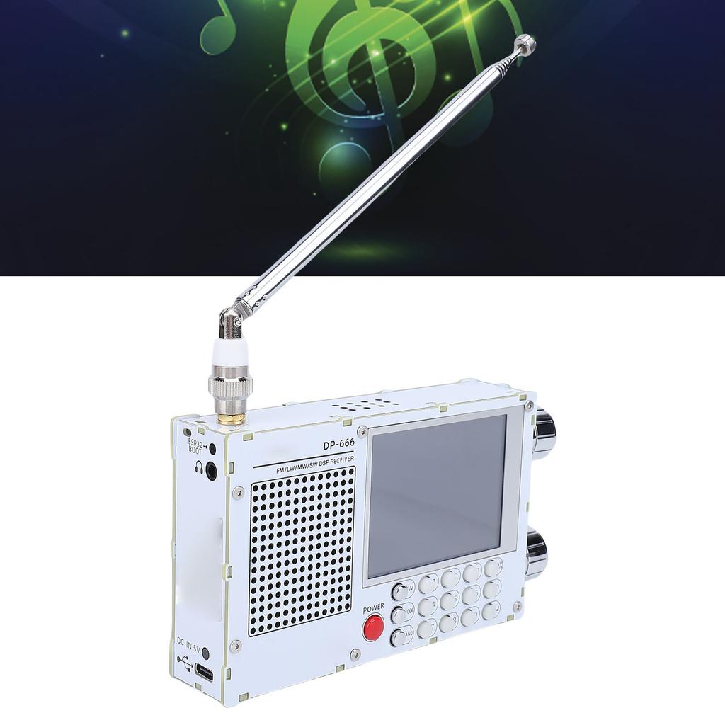 Full Band Radio FM LW MW SW Shortwave Radio 2.8 Inch Resistive Touch LCD Color Screen Portable High Sensitivity Travel Radio