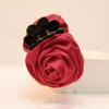 Fashion Cloth Rose Flower Hair Claw Clip Clamp Women Ponytail Holder Headwear