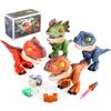 Narzędzia Nagroda Linijka Zszywacz Temperówka 5 w 1 Model Dinozaura Figurka Dinozaura Zestaw Artykułów Papierniczych