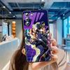 Cartoon Anime JoJo Jotaro Kujo Phone Case For Samsung S23 S22 S21 S20 S10 S8 Note 20 A9 A73 A71 A53 A33 Ultra Plus FE Black