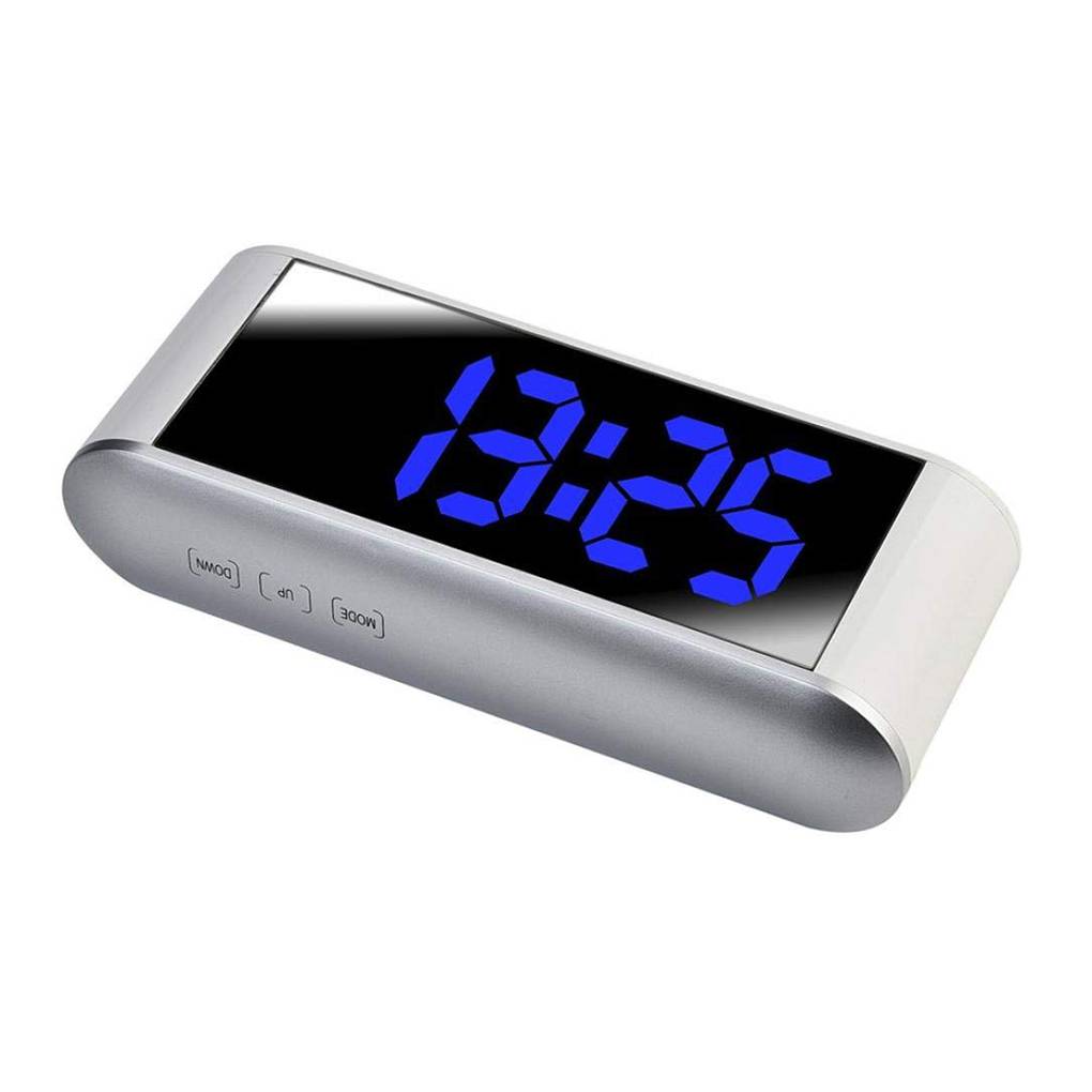 Alarm Clock Digital Electronic Clock Home Decor Mirror Alarm with Temperature