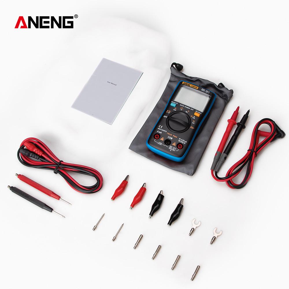 ANENG AN8008/AN8009 Mini Digital Multimeter Rm 409b Double Fuse Auto-range Medidor EléctricoTrue-RMS Transistor Capacitor Teste