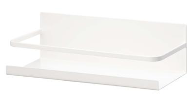 Yamazaki 2410 Magnetisches Gewürzregal Weiß Ca.. B24,5 x T11 x H8,5 cm Teller Teller Küchenregal Gewürzregal Küchenaufbewahrung