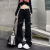 Vintage Streetwear Y2k Baggy Jeans Women's Denim Cargo Pants Women High Waist Wide Leg Jeans Autumn