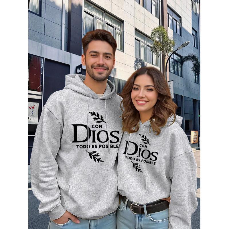 Men's and women's hooded sweater - autumn and winter warm, loose version hoodie