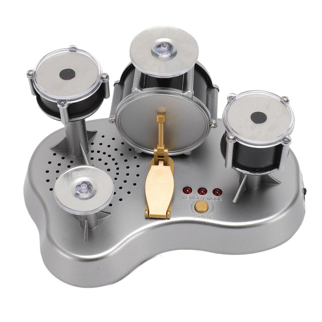 Mini Drum Set AAA Battery Powered Compact Stable Base Rich Details Finger Drum Set for Kids Collection Decoration