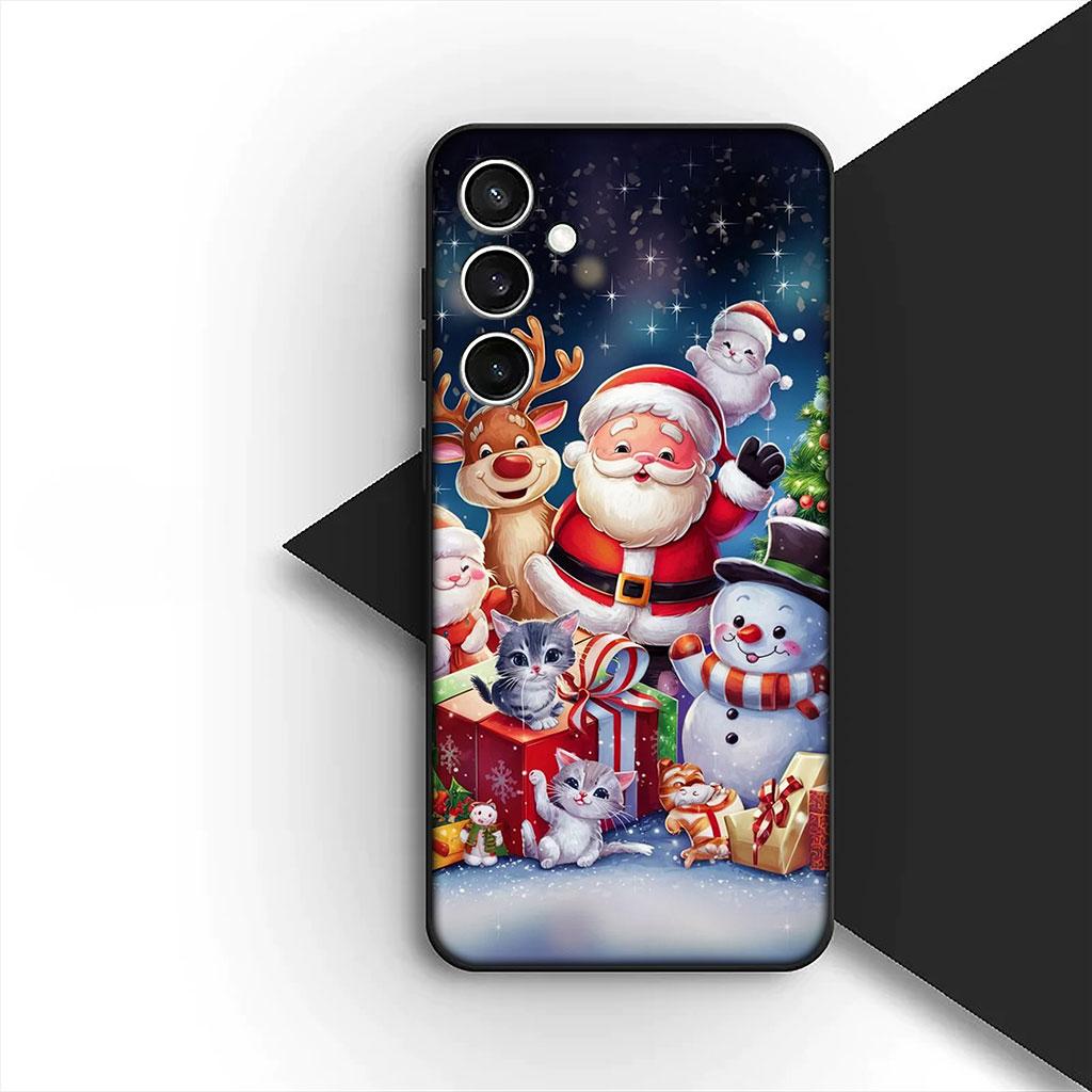 Phone Cover for Motorola Moto G55 G45 G75 G85 G13 Edge 50 30 Fusion 40 NEO Ultra Pro Case Deer Merry Christmas Tree Coffee