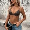 Women Half Turtleneck Lace Floral Mesh Slim Fit Long Sleeve Base Top