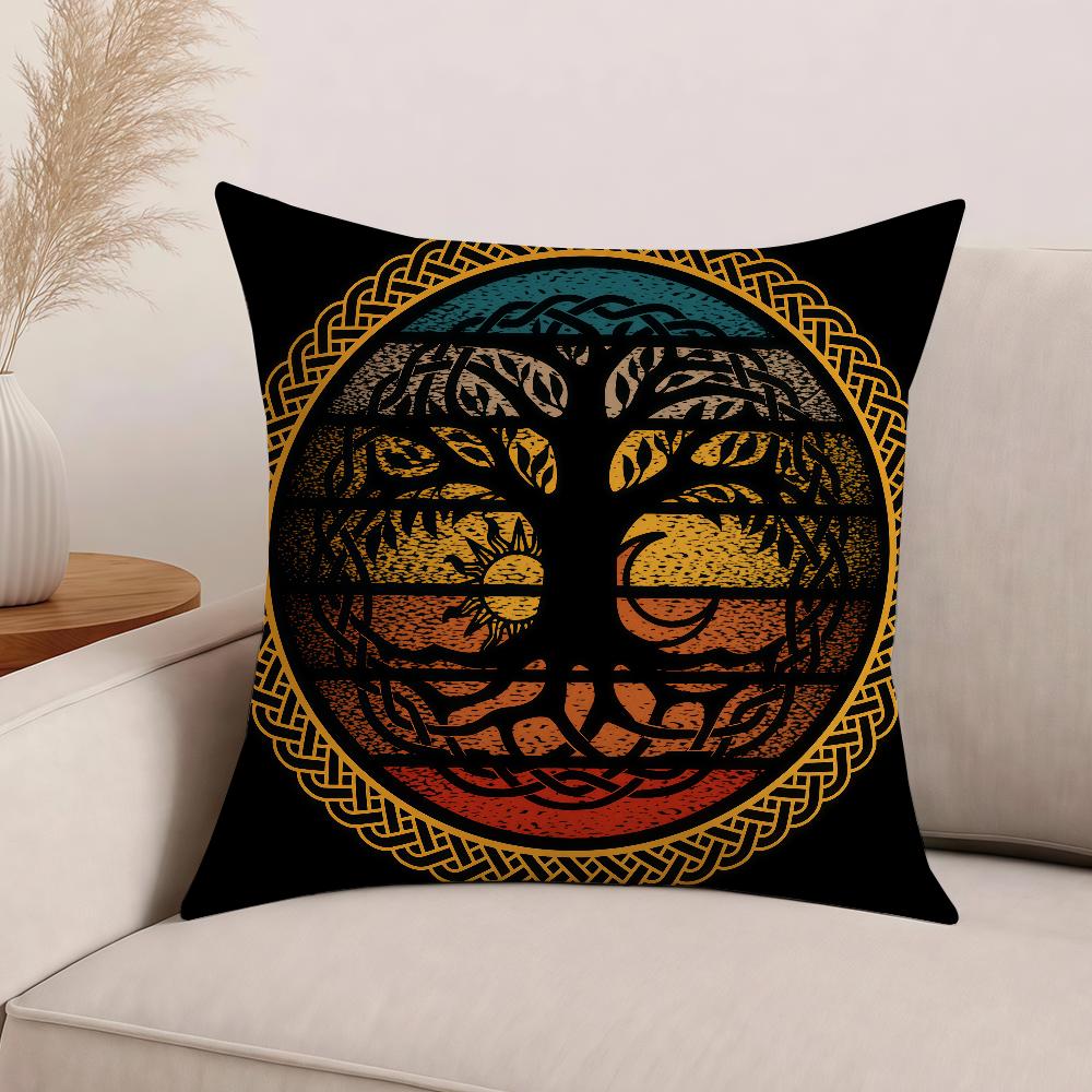Богемный Стиль Древо Жизни Солнце и Луна Наволочка Офисные Подушки Подходят Для Дивана Машины Спальни Декоративная Наволочка 12x12Inch