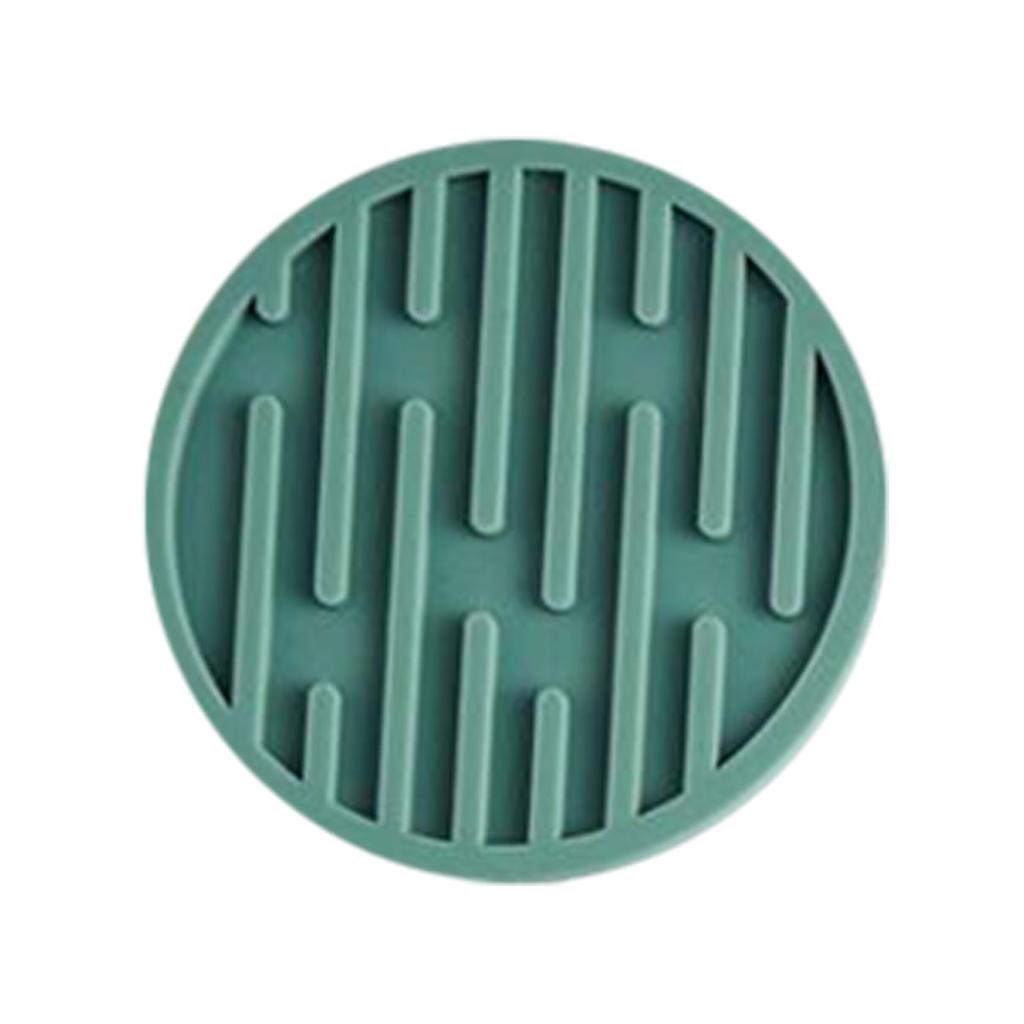Silent Coasters Silicone Tea Cup Mat Striped Draining Version