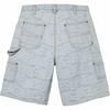 Supreme Repeat Jacquard Double Knee Denim Short Light Washed Indigo