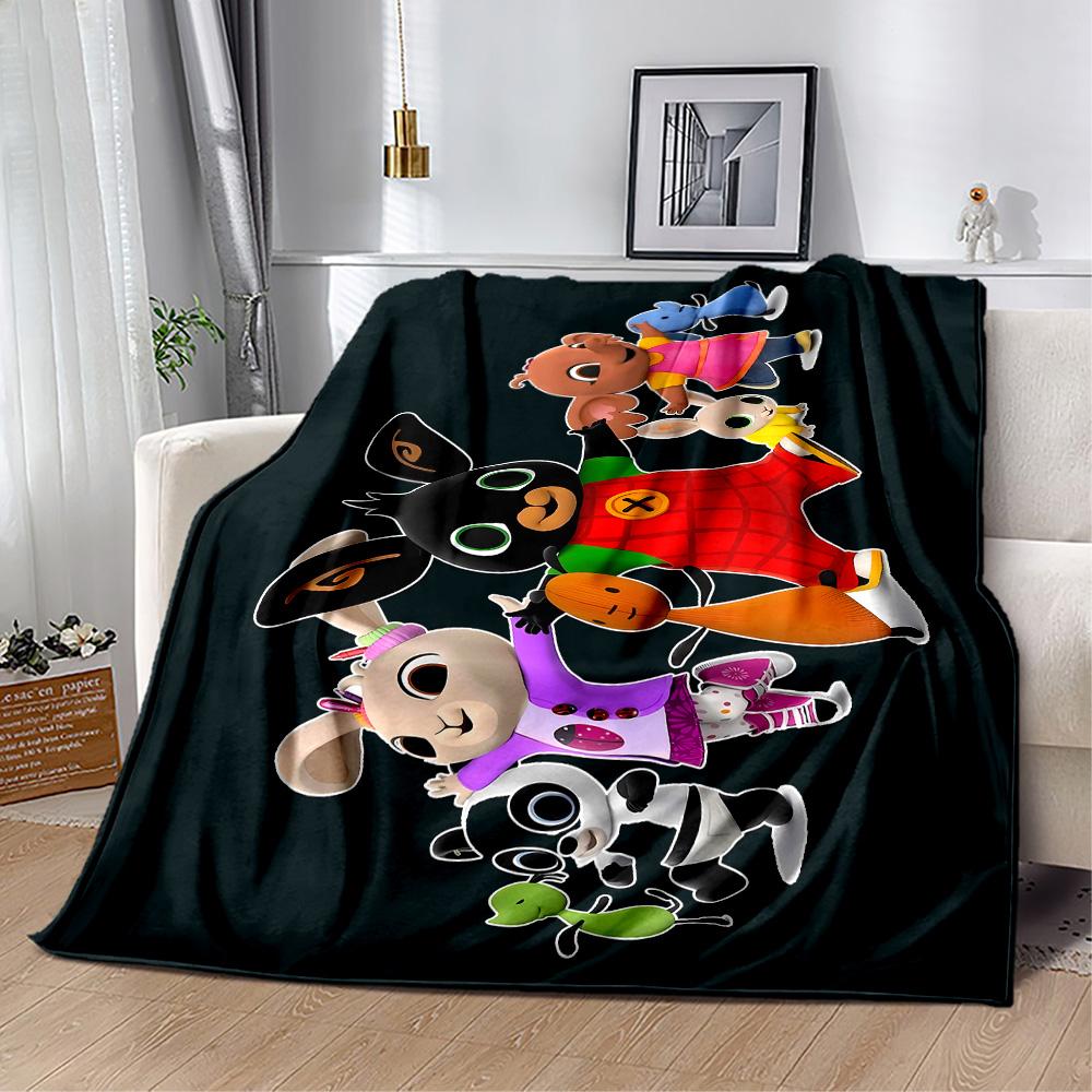 Bing's Birthday Celebration Blanket Ultra-Soft Perfect for Picnics Couch Office Chair for All Seasons Modern Unique Gift for Family and Friends Campin
