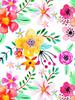 Handpainting Peel And Stick Self-Adhesive Wallpapers Watercolor Seamless Red Yellow Purple Flower Green Leaves for Home Decor