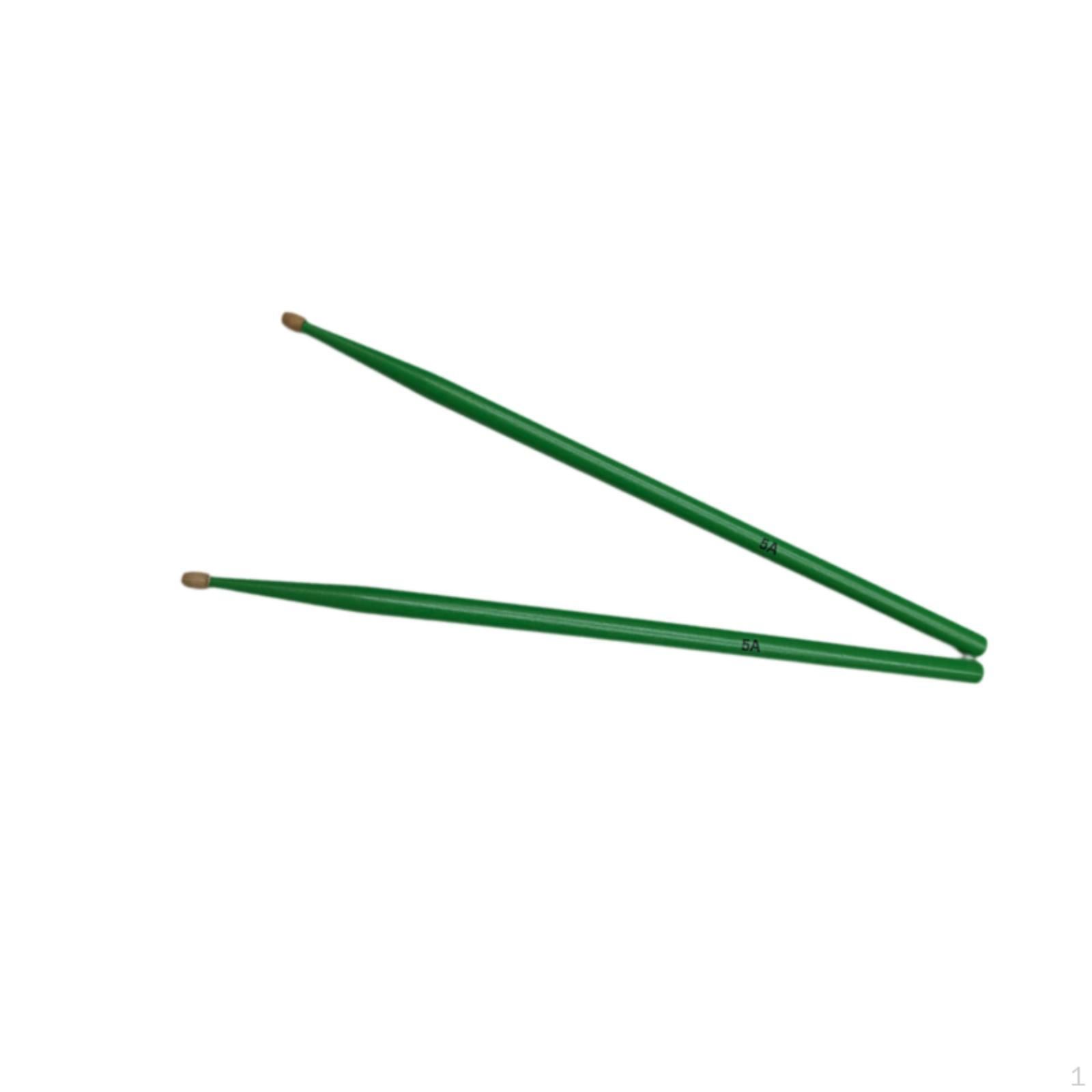 

1 пара удобных деревянных барабанных палочек, подходит для электронного и акустического использования 5A Green