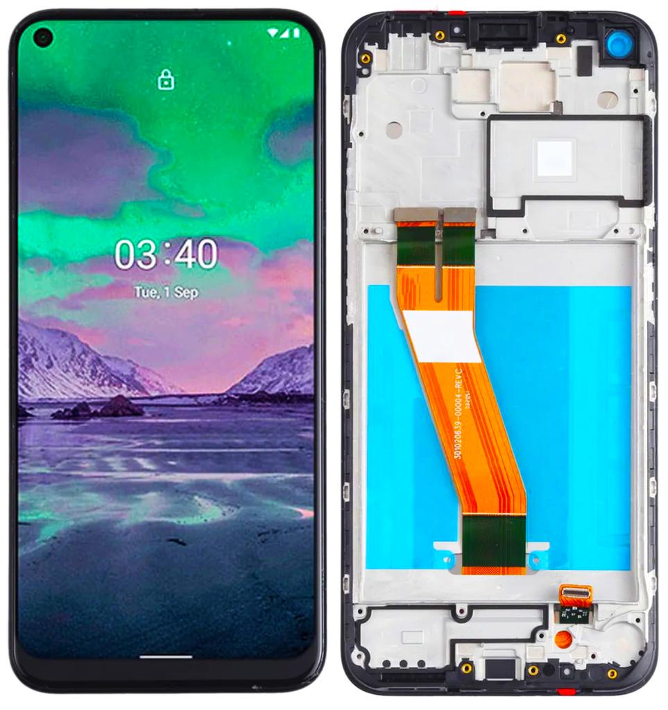 Original LCD Display + Touchscreen Nokia 5.4 / Nokia 3.4 TA-1340 TA-1337 TA-1325 TA-1333 TA-1337 (Refurbished) Black Frame