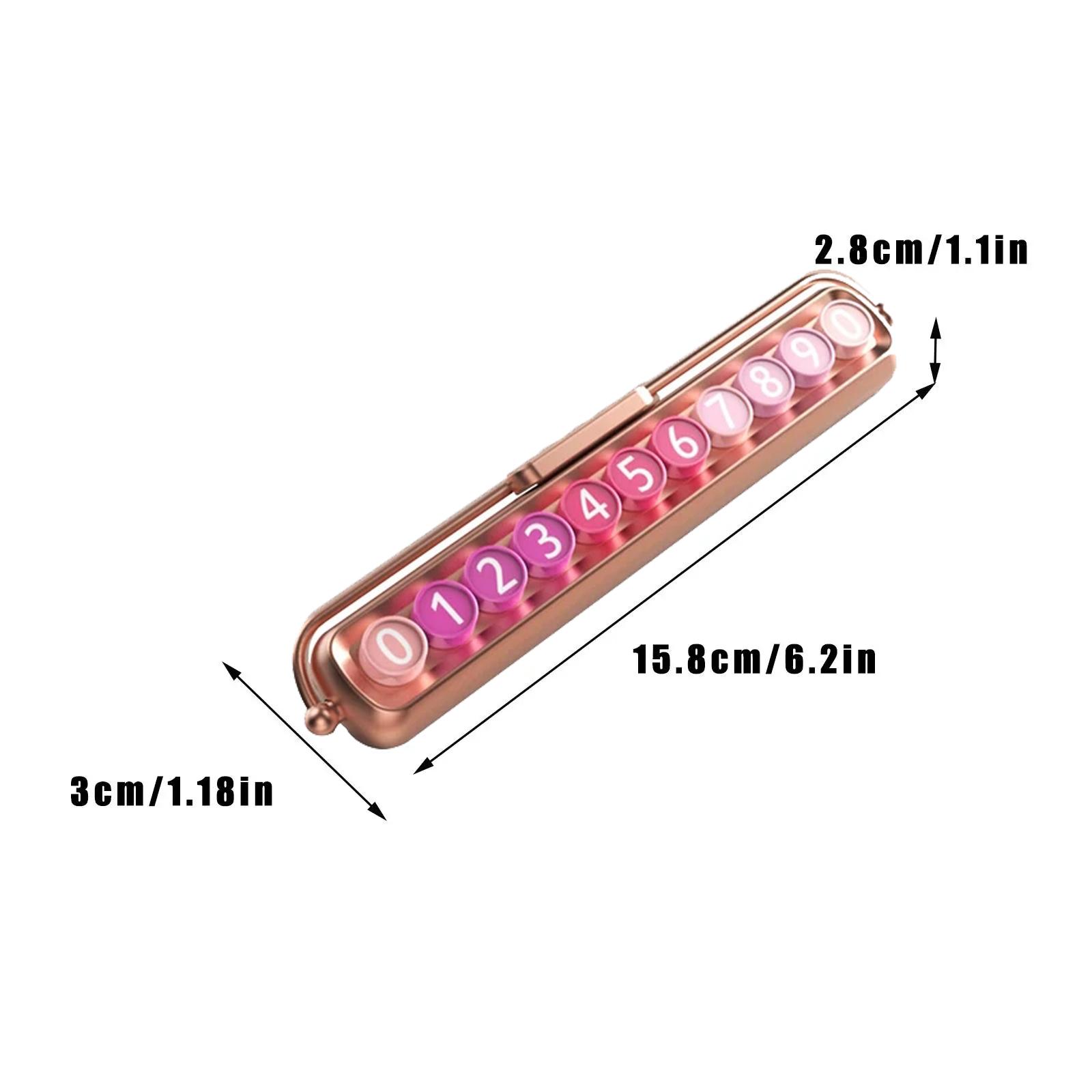 

1 шт., номерной знак для мобильного телефона, украшение интерьера, розовое украшение, скрытый ночник для автомобиля, аксессуары для временных парковочных карт розовый