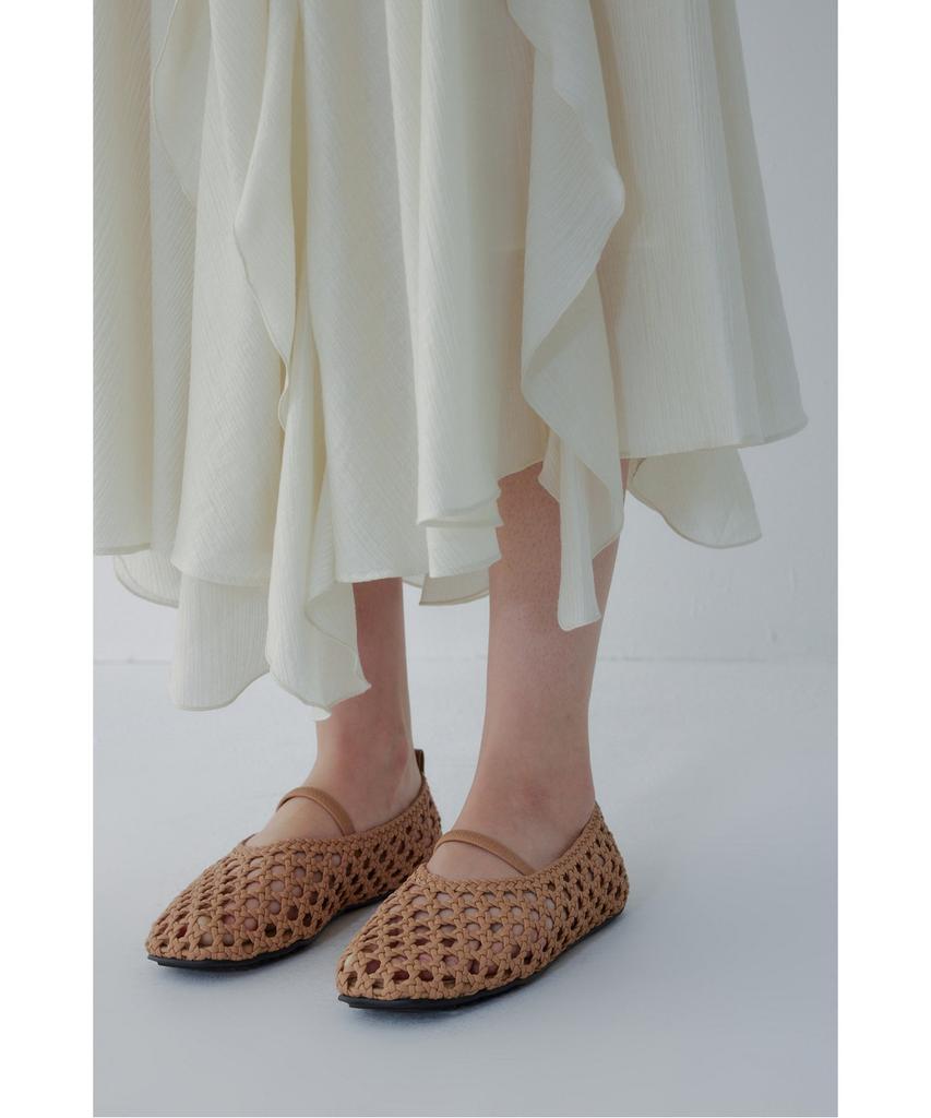 Bobeu Crinkle Ruffle Long Skirt_Ivory_7156235004