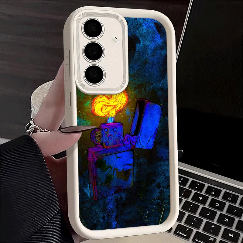 Phone Case for Samsung Galaxy S26 S25 Ultra S24 FE Lighter Cool Pattern Shell S23 Plus S22 + S21 S20 5G Soft Silicone Funda