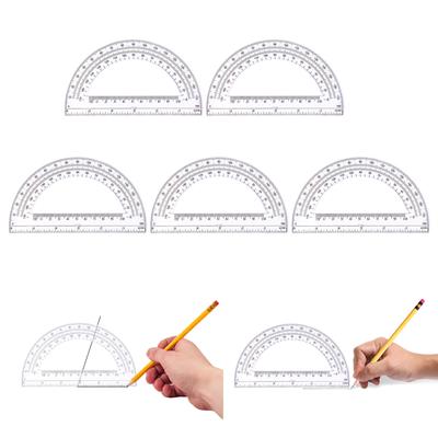 5 BUC Transportoare Matematice Transportor 180 Grade 6 Inch Transportoare Transparente Instrument de Măsură pentru Desen Tehnic Instrument de Măsurare a Unghiurilor