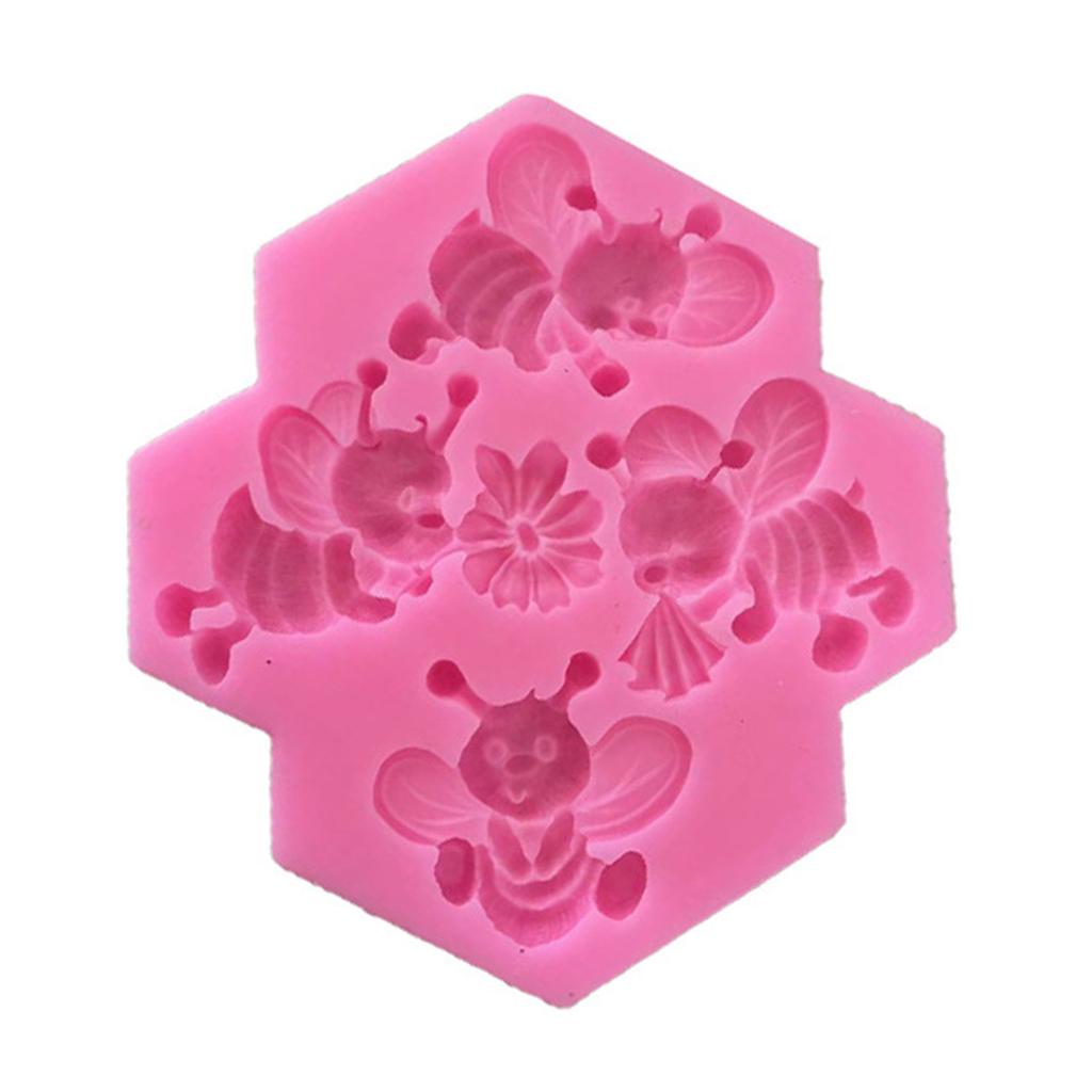 Set di 2 stampi 3D in silicone a forma di bombo, girasoli, miele a nido d'ape, bombi, cupcake, biscotti, decorazioni per cupcake, caramelle
