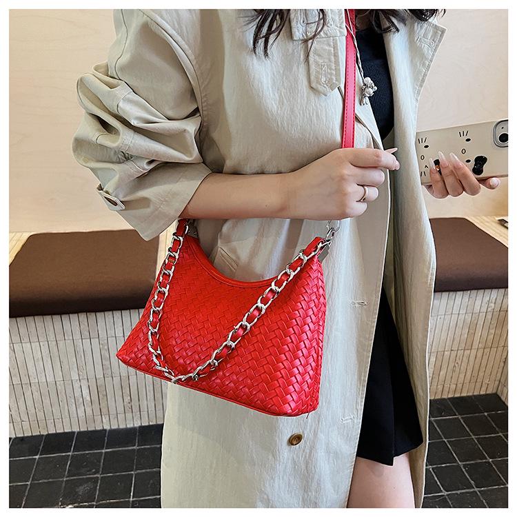 2025 Trendige gewebte Damen-Umhängetasche: Vielseitige Schulter- & Unterarmtasche