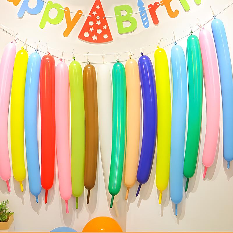 Colorful Thickened Spiral Twist Balloons for Baby's First Birthday Decoration