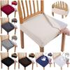 Removable Chair Seat Cover Solid Color Chair Cushion Cover Elastic Seat Protectors Restaurant