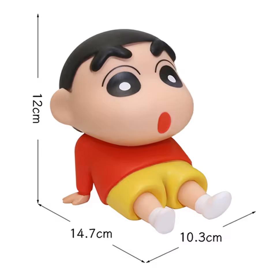 New Anime Crayon Shin-chan Boochan Q Version Kawaii Figure Model Toys Doll Mobile Phone Holder Collect Ornaments Gifts