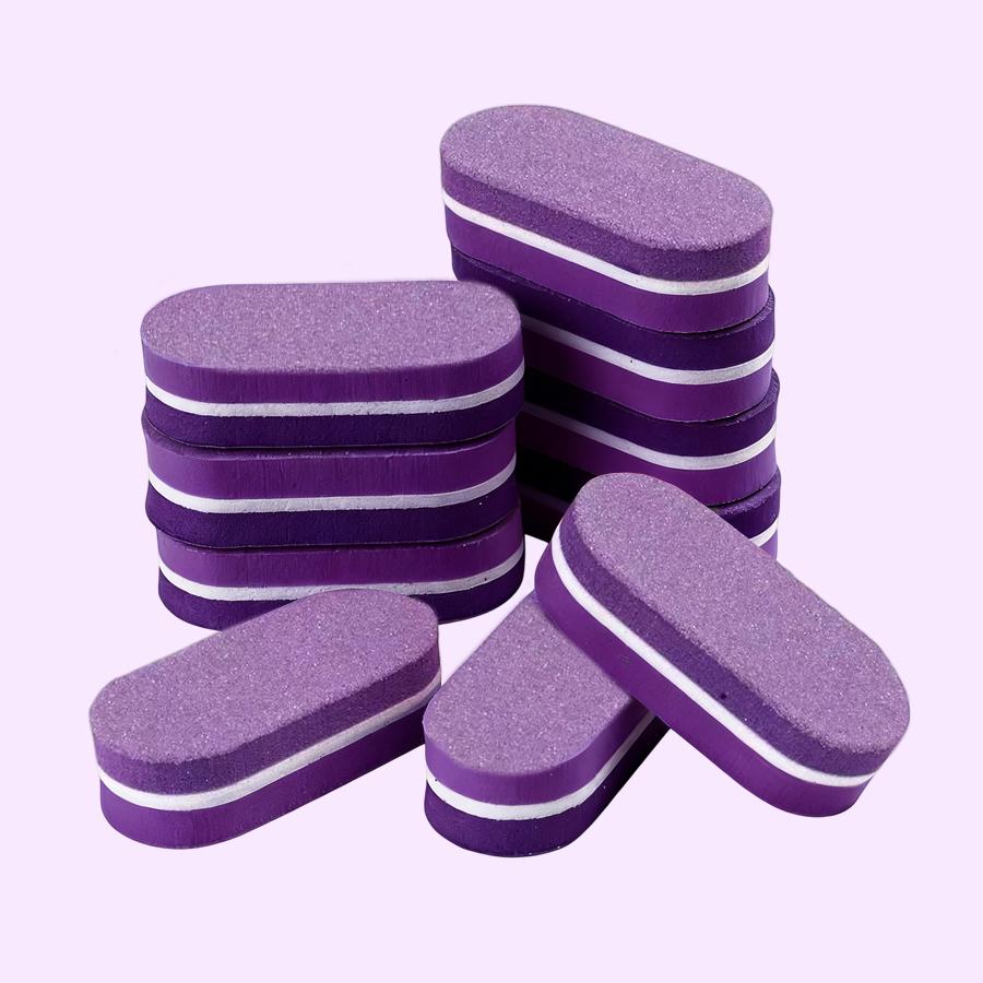 10/20Pcs Mini Nail Buffer Block Sponge Files, Double Color Buffing Sanding File Pedicure Manicure Tool Acrylic Gel Salon Supplies Accessories