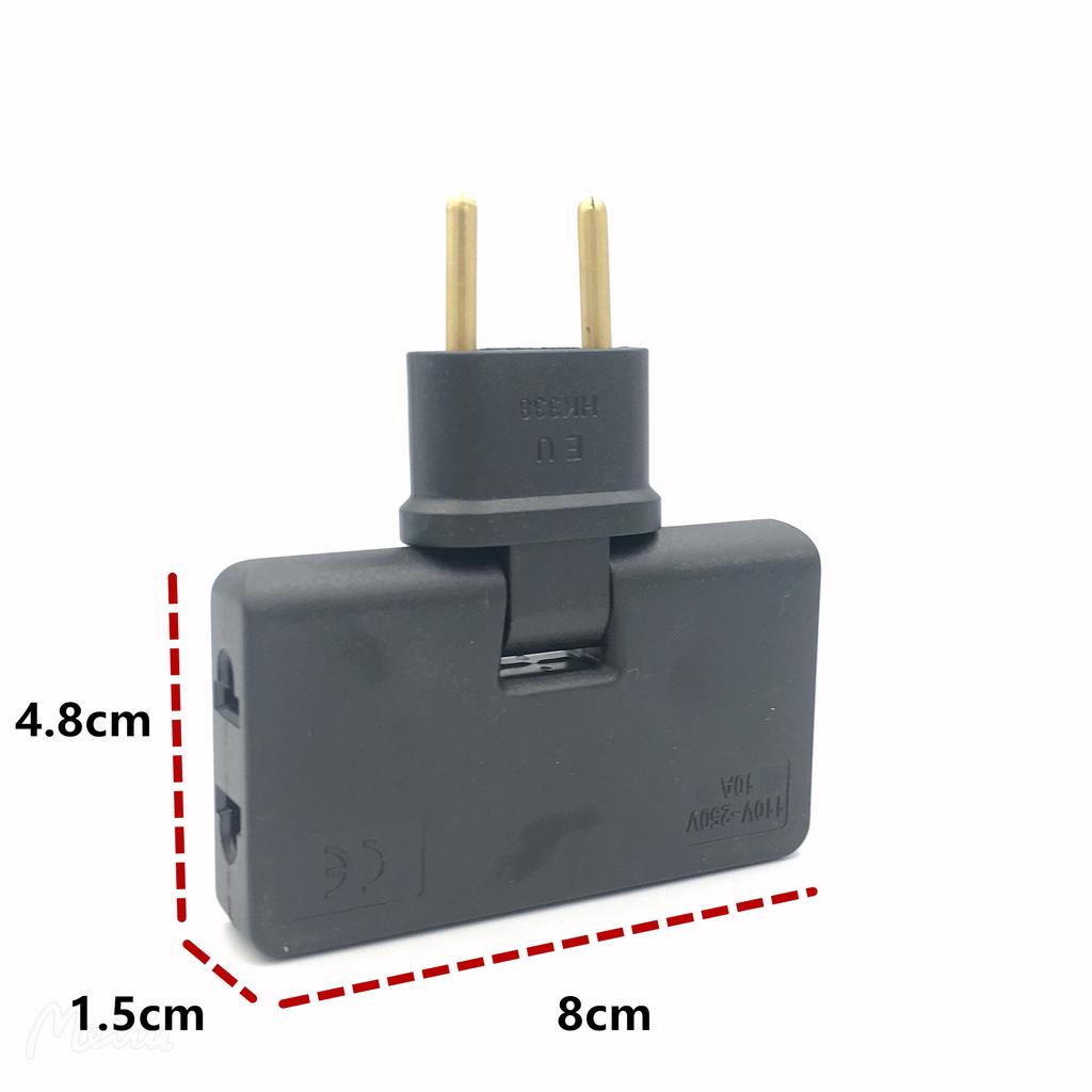 Rotate Plug Eu Converter One In Three 180 Degree Extension Plug Multi Plug Mini Slim Wireless Outlet Adapter Light Convenient