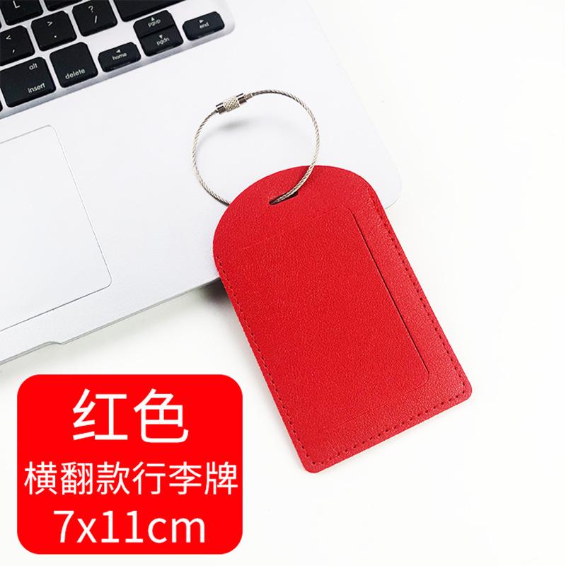 LOGO can be ordered Thickened pu leather with printed paper card label Stainless steel lanyard Couple aircraft luggage tag