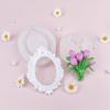 2 pezzi cornice per foto bouquet stampo in silicone cioccolato flip decorazione torta stampo da forno fai da te cornice per foto aroma gesso gocciolamento decorazione regalo stampo